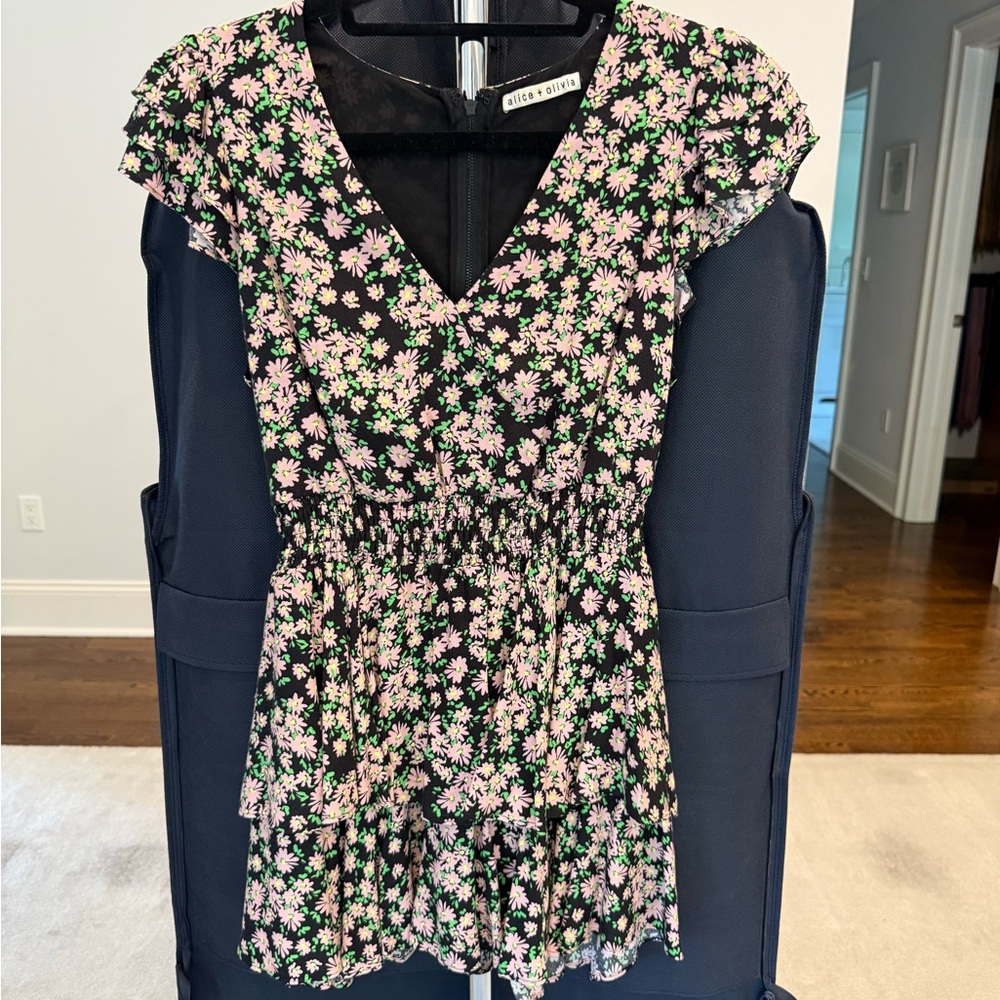 Alice + Olivia Mariska Floral Romper Dress - Size 2